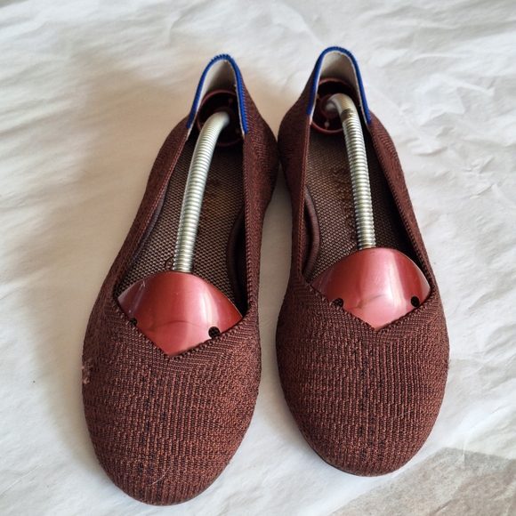 Rothy’s Retired Truffled Python Round Toe Flats Size 8.5 - Picture 2 of 16